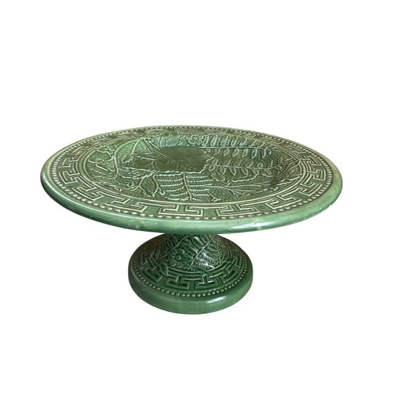 Two's Company Majolica Cake Stand Vintage